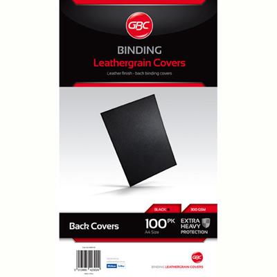 GBC BINDING COVER IBICO A4 LEATHERGRAIN 300GSM BLACK