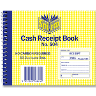 Cash Receipt Book 504 Spirax