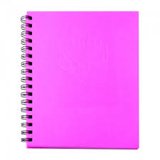 NOTEBOOK MARBIG TWINWIRE A4 BRIGHTS PINK