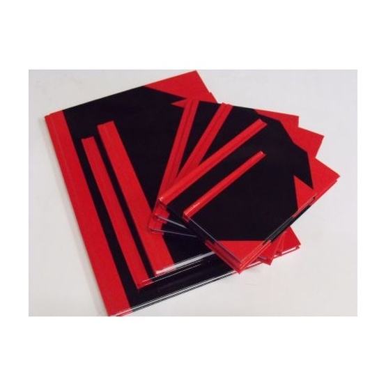 BOOK NOTE BLACK & RED A4 FEINT 100 LEAF